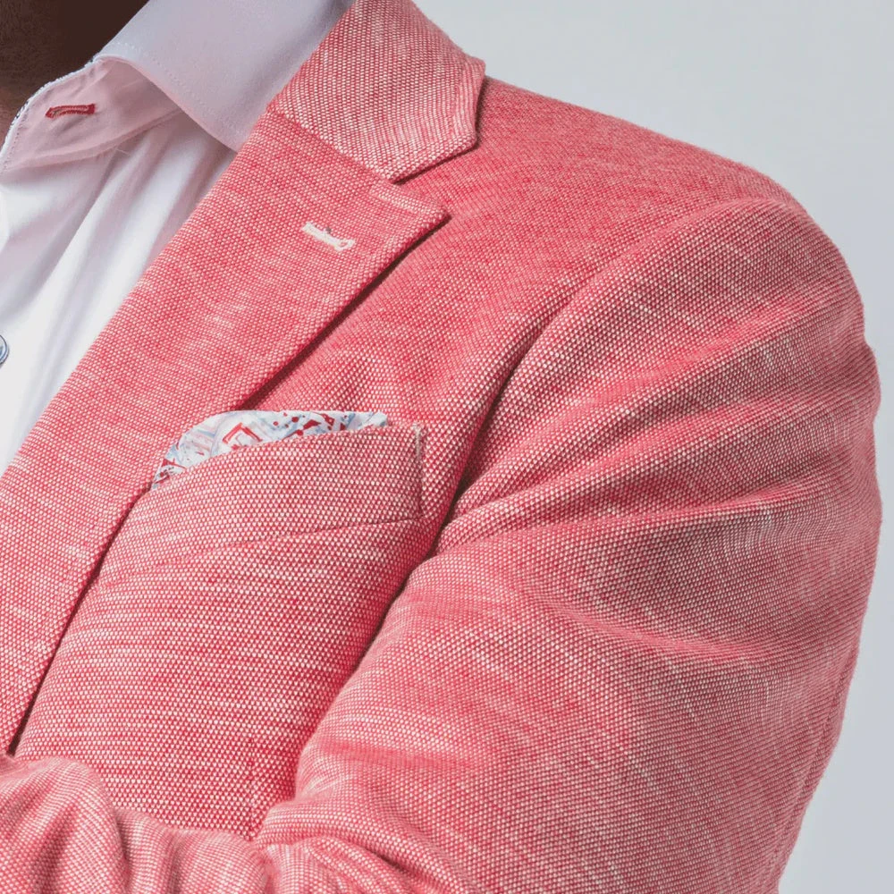 7 Downie Coral Men's Sport Coat Pink Blazer 2 7 Downie Coral Men's Sport Coat Pink Blazer - Image 2