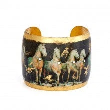 Evocateur Cavalli Cuff Bracelet VO 1097 2 Inch Gold