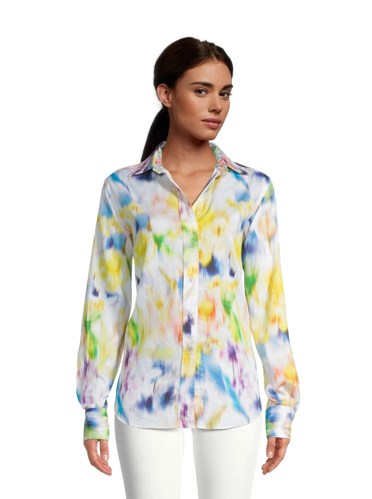 Robert Graham Women's Carrie Brush Stroke Shirt WS21108 SS21 1 Robert Graham Women's Carrie Brush Stroke Shirt WS21108 SS21