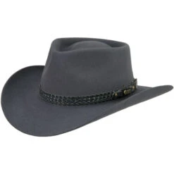 Akubra Snowy River Hat SS22 5 Akubra Snowy River Hat SS22 -Western Denim Store Akubra Snowy River Gray