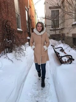 Bergen Of Norway Devon Women's Shearling Coat -Western Denim Store Bergen of Norway Devon Sand 3