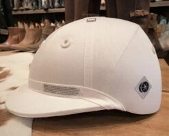 Charles Owens Polo Sovereign Helmet In White Fabric