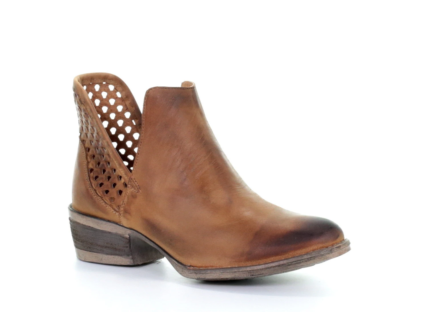 Corral Boots Circle G By Corral Q5027 Women's Shortie In Brown 2 Corral Boots Circle G By Corral Q5027 Women's Shortie In Brown - Image 2