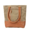 Clea Ray Plain Canvas Tote With Leather