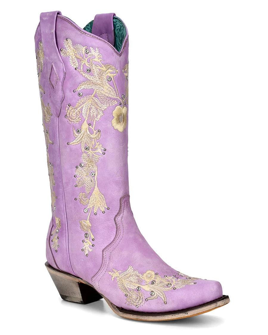 Corral Boots Corral Women's A4241 Lilac Purple Cowboy Boot 1 Corral Boots Corral Women's A4241 Lilac Purple Cowboy Boot