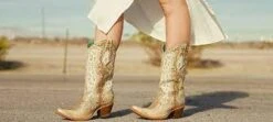 Corral Boots Corral C3895 LD Gold Embroidery Studs Crystals Boot SS23 9 Corral Boots Corral C3895 LD Gold Embroidery Studs Crystals Boot SS23 -Western Denim Store CorralWomen sGoldEmbroideryStudsCrystalsBootC3895SS22WeddingbootcollectionCountrywesternconcertoutfit