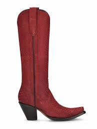 Corral Boots Corral Women's Tall Red Python Boots A4194 3 Corral Boots Corral Women's Tall Red Python Boots A4194 - Image 3