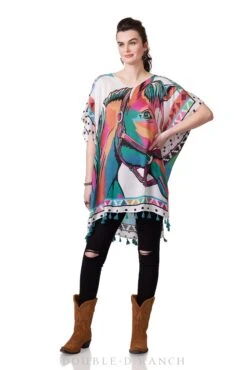 Double D Ranch Women's Hay Babies Pancho -Western Denim Store DoubleDRanchTop HayBabiesPoncho40 HayBabies Poncho 005 5000x bc787b9d 2a1a 403f 8a43 145a8a39a5e4