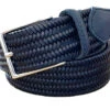George Roth ESSEN 9702 Leather Braided Woven Stretch In Black
