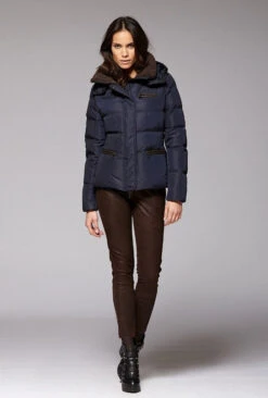 Gimo Women's Short Down Jacket In Navy Gimo Italia - ON SALE!