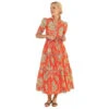 Gretchen Scott Cotton Damsel Midi/Maxi Plume In Coral
