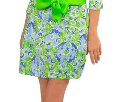 Gretchen Scott Skort Jersey Skippy Skort Watteau Kelly Green Blue 2022