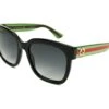 Gucci Women's Sunglasses Black Green Frame