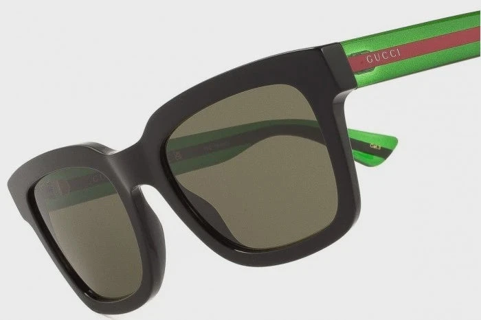 Gucci Women's Sunglass Black Green 1 Gucci Women's Sunglass Black Green