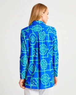 Jude Connally Hadley Top Bamboo Lattice Cobalt Grass Made In The USA -Western Denim Store Hadley BambooLatticeCobaltGrass 301192 BLCG D grande f1b2cabe f89e 4873 98f1 5aaad9ab9796