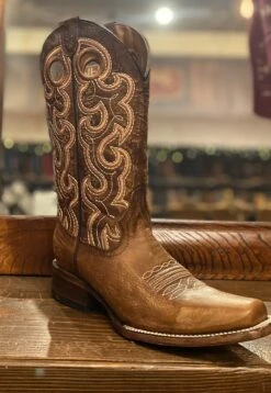 CIRCLE G Women's Cowboy Boots L6008 In Tan Square Toe
