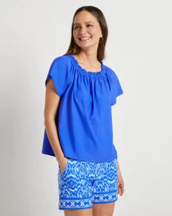 Jude Connally Georgia Top Cobalt Blue SS23 -Western Denim Store JudeConnallyGeorgiaTopinCobaltBlueGeorgia Cobalt 301325 COBLT C