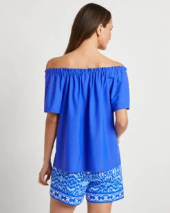 Jude Connally Georgia Top Cobalt Blue SS23 -Western Denim Store JudeConnallyGeorgiaTopinCobaltBlueGeorgia Cobalt 301325 COBLT E