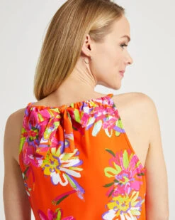 Jude Connally Leanna Dress Impressionist Floral White 7 Jude Connally Leanna Dress Impressionist Floral White -Western Denim Store JudeConnallyLeannaImpressionistFloralWhiteLeanna ImpressionistFloralApricot 101354 IFA D