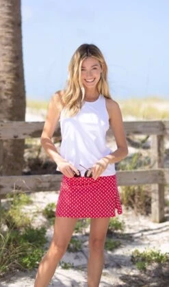 Jude Connally Morgan Skort Foulard Red