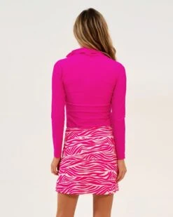 Jude Connally Morgan Skort Zebra Hot Pink -Western Denim Store JudeConnallyMorganSkortZebraHotPinkback