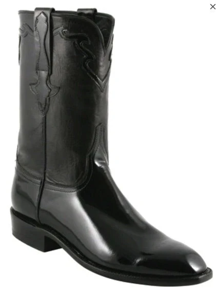 Lucchese Men's L9576 Black Patent Kanga Boot 1 Lucchese Men's L9576 Black Patent Kanga Boot