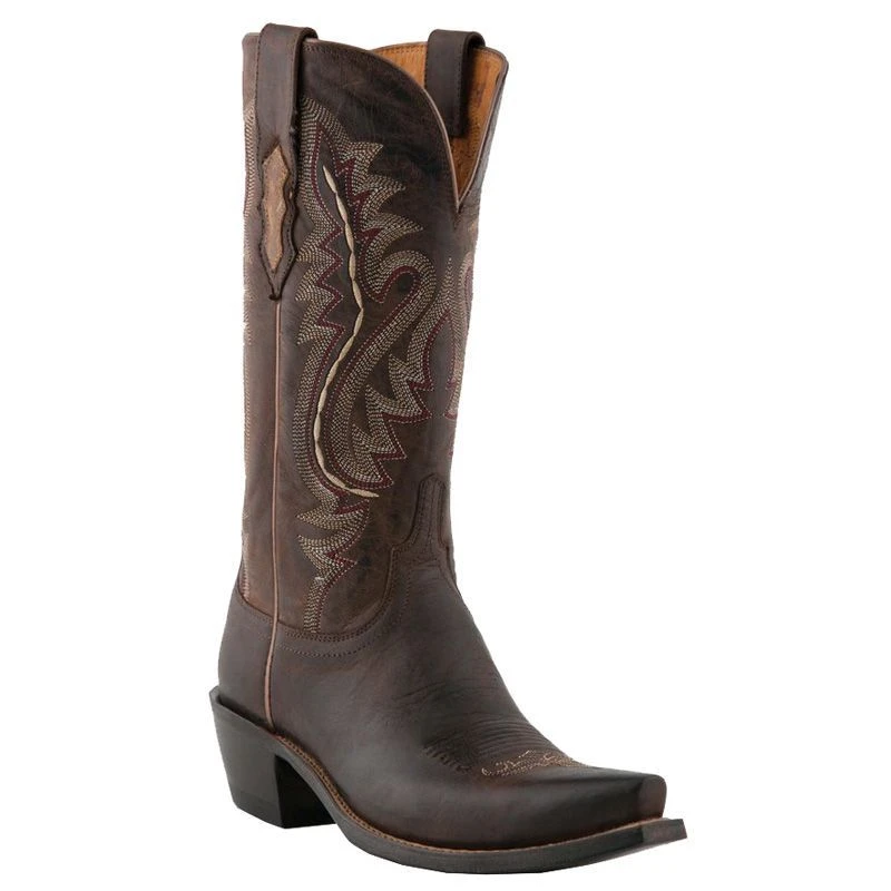 Lucchese Women's M5002 Madras Goat Cassidy Boot Chocolate 4 Lucchese Women's M5002 Madras Goat Cassidy Boot Chocolate - Image 4