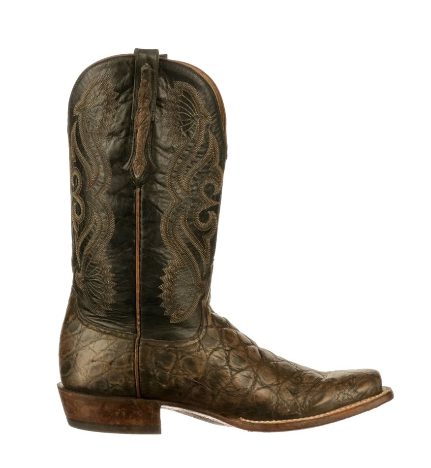 Lucchese Luchesse Men's CL1074 Q8 Cowboy Boot Roy Giant Gator In Tan Cognac 2 Lucchese Luchesse Men's CL1074 Q8 Cowboy Boot Roy Giant Gator In Tan Cognac - Image 2