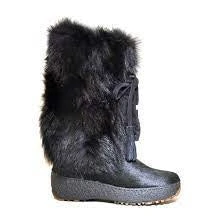 Regina Gigi BLACK Fur Winter Boot MADE In Italy ON SALE LIMITED TIME