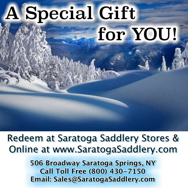 ONLINE Holiday Saratoga Saddlery Gift Card 1 ONLINE Holiday Saratoga Saddlery Gift Card