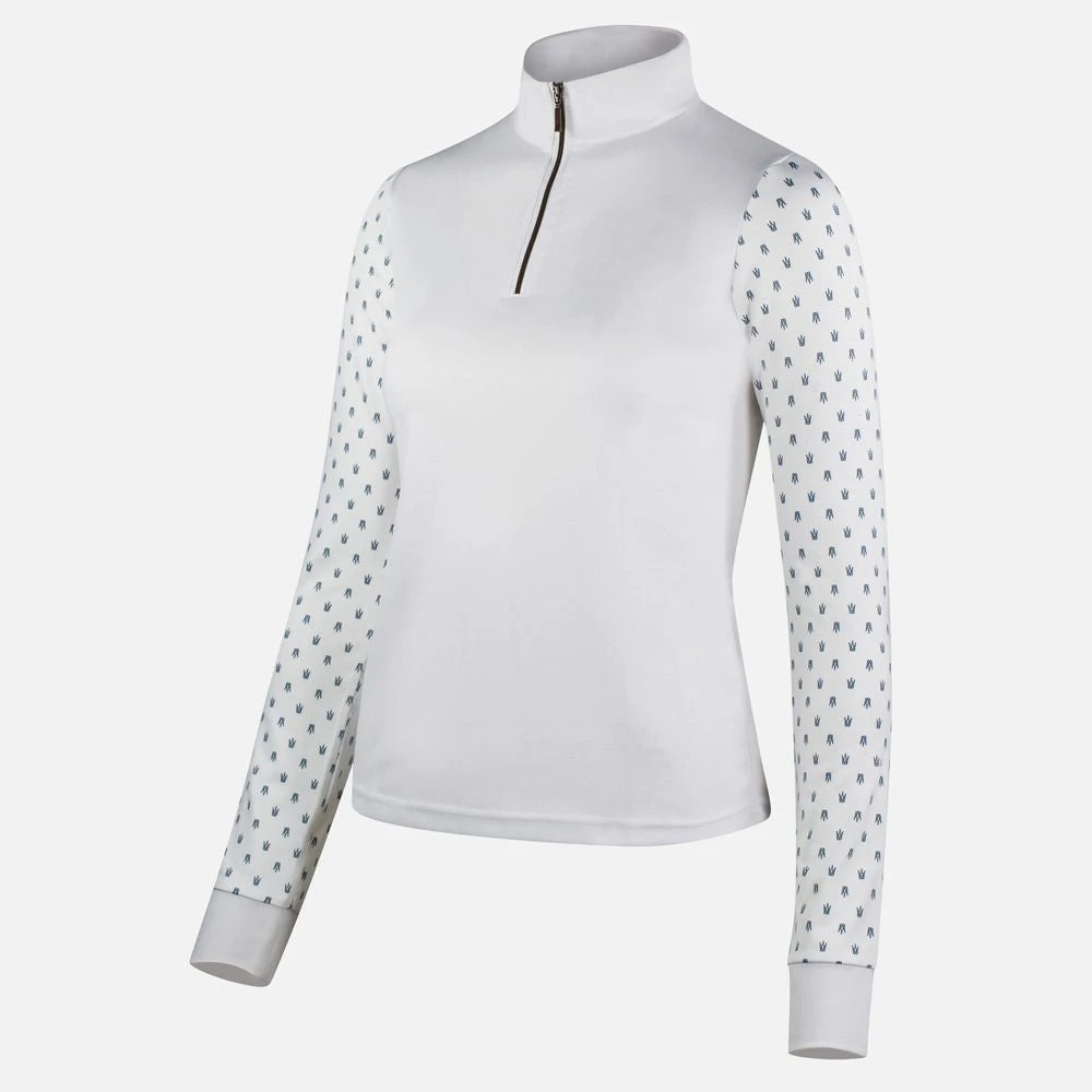 Women's Long Sleeve Show Shirt 33477 In White 1 Women's Long Sleeve Show Shirt 33477 In White