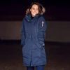 B Vertigo Women's Gwyneth Winter Parka Jacket In Dark Navy