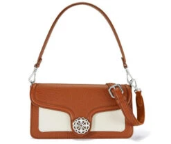 Brighton Pascale Shoulder Bag In Cognac/White