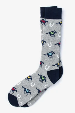 Alynn Socks Talk Derby To Me In Gray