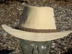 Kangaroo Leather Hat- Bone Softy By Outback Survival Gear -Western Denim Store kolbo 20outback 20survival 20gear 20hat 64 1