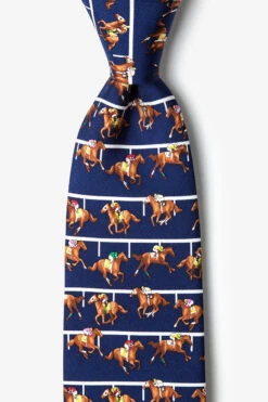 Alynns' Men's Silk Tie At The Rail SS23