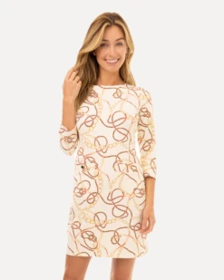Jude Connally Sabine Dress Small Ribbon And Chain Cream