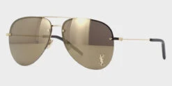 Yves Saint Laurent Yves Saint Lauren Sunglasses Aviator Gold CLASSIC 11 M-004 SS23